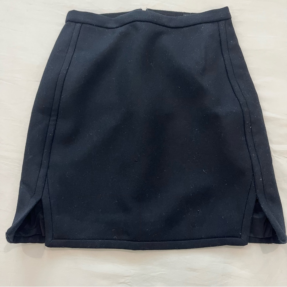 J. Crew Black Wool Pencil Skirt Size 00/0